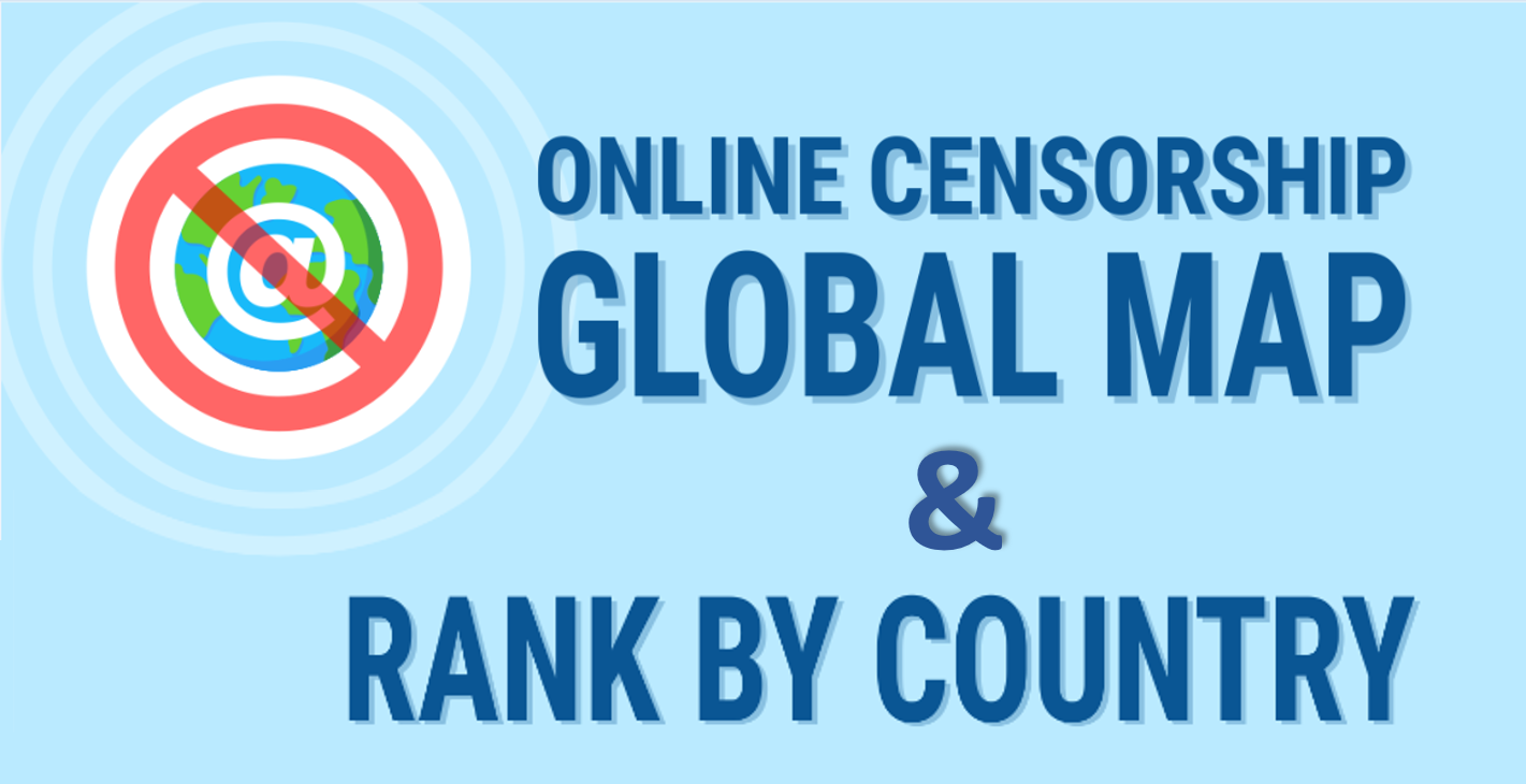 Nettsensur: Globalt kart og rangering av internettrestriksjoner